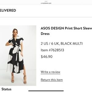 ASOS Print modern design midi dress